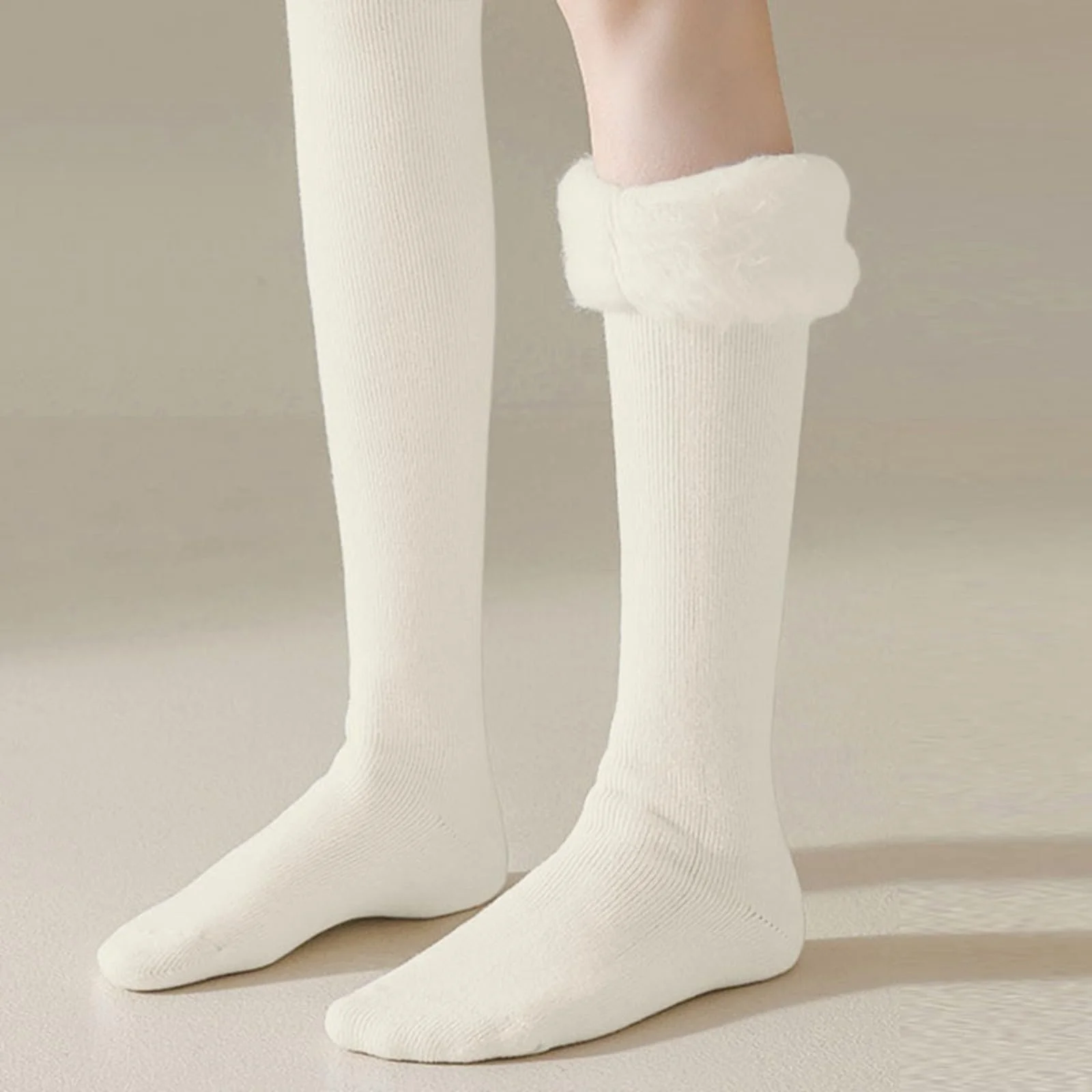 Жіночі зимові панчохи теплі товсті довгі зимові шкарпетки з високою халявою, фото №3 Жіночі зимові панчохи теплі товсті довгі зимові шкарпетки з високою халявою, фото №3