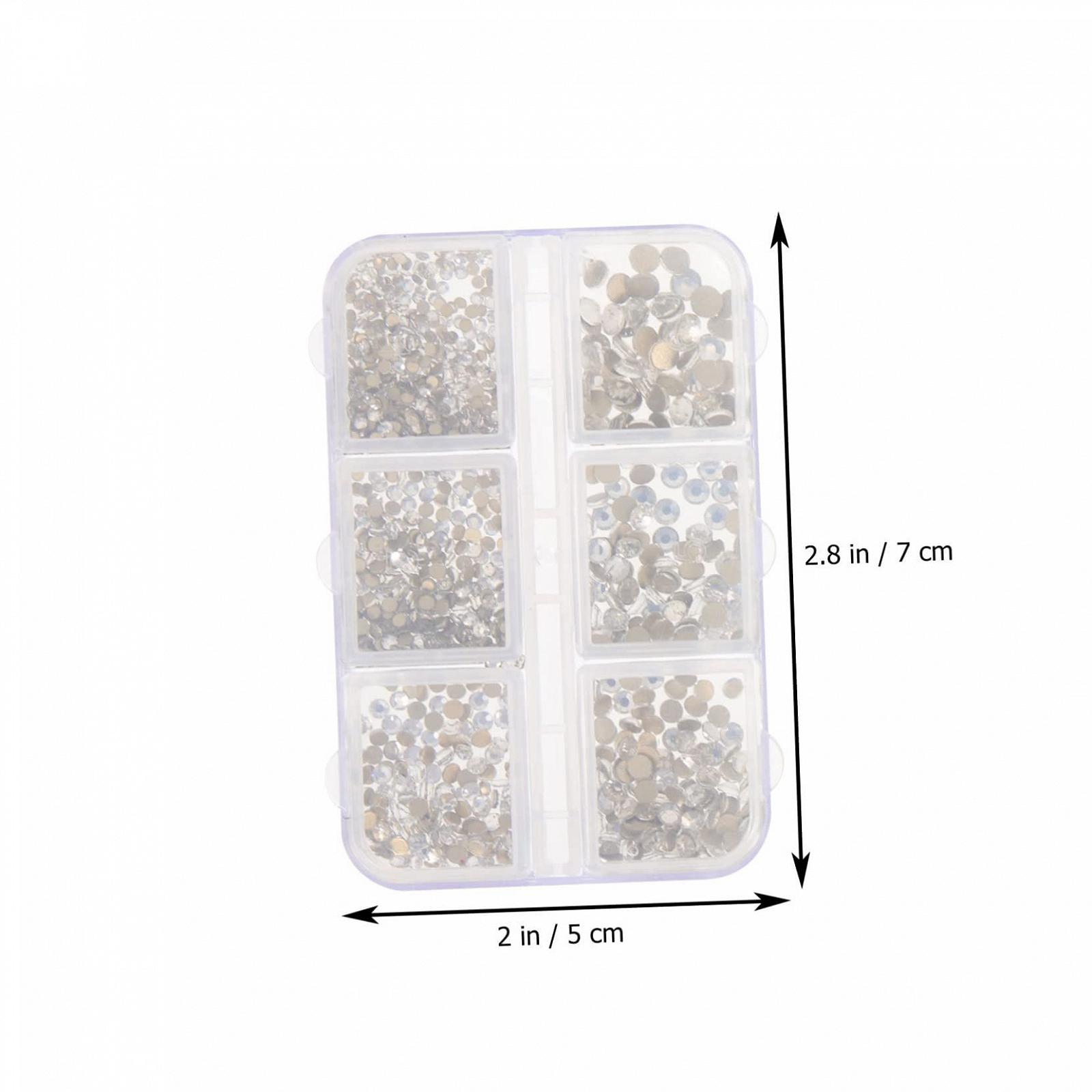 Стразы для ногтей (2 коробки) для рукоделия, украшения для ногтей, белые украшения, набор для маникюра, набор страз для самостоятельного изготовления, фото №5