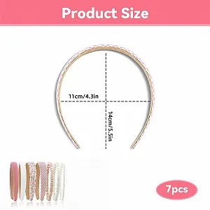 Набір обручів на голову для жінок 7 шт synthetic.ua - Фото 1