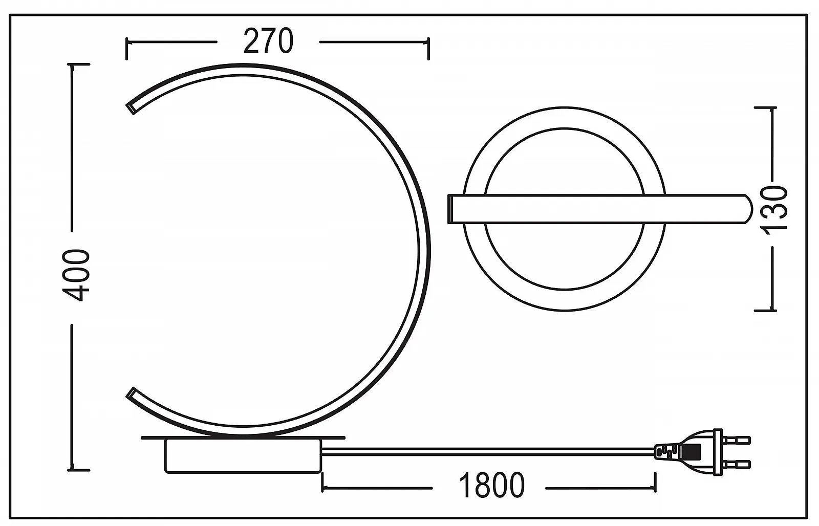Настільна лампа Trango Moonlight 2019-01XL Dimmable LED напівкругла 1x 12 Вт 3000 К Матовий нікель, фото №7