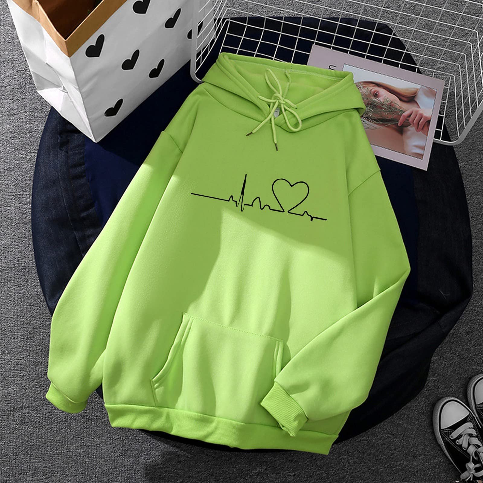 Худи Generisch 2024 Женский Свободный Крой Тонкий Худи Мягкая Легкая Куртка Свитшот Комфортная Рубашка с Длинными Рукавами Облегающий Крой Спортивный Худи для Отдыха Женский Худи, фото №3