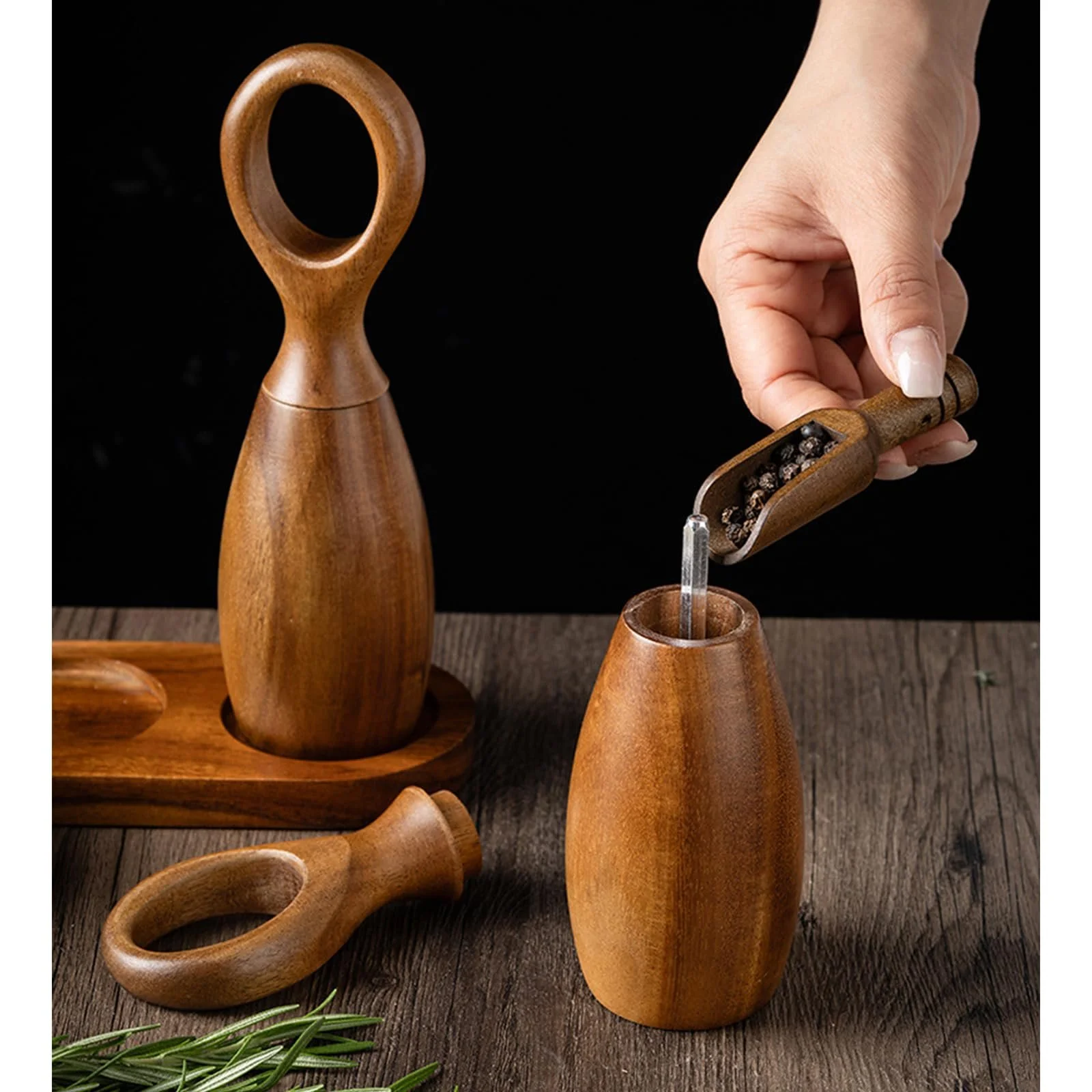 Подрібнювач Дерев'яний з керамічним механізмом, фото №8