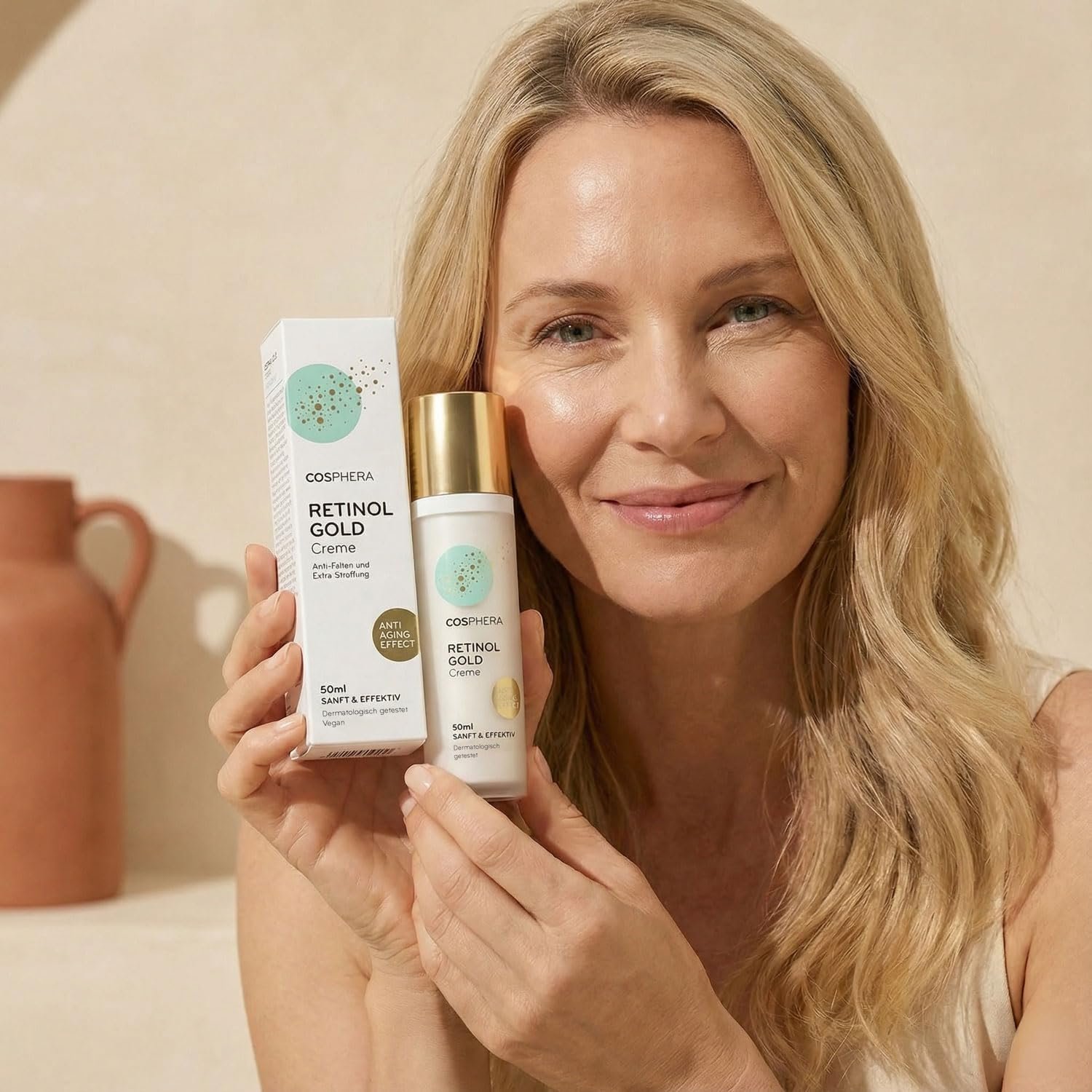 Крем для обличчя COSPHERA Retinol Cream проти зморшок з ретинолом, золотом та гіалуроновою кислотою Розкішний денний та нічний Веганський 50 мл, фото №8 Крем для обличчя COSPHERA Retinol Cream проти зморшок з ретинолом, золотом та гіалуроновою кислотою Розкішний денний та нічний Веганський 50 мл, фото №8