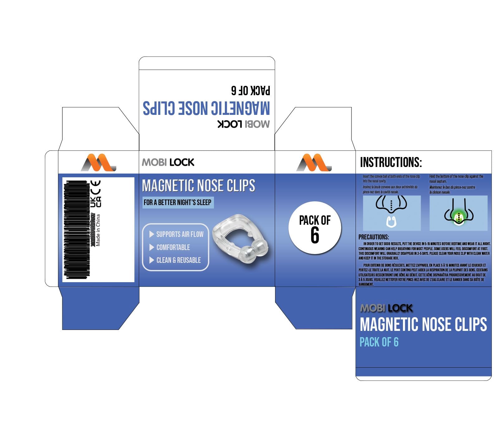 Кліпси проти хропіння Магнітні Mobi Lock Силіконові 6 шт, фото №8 Кліпси проти хропіння Магнітні Mobi Lock Силіконові 6 шт, фото №8