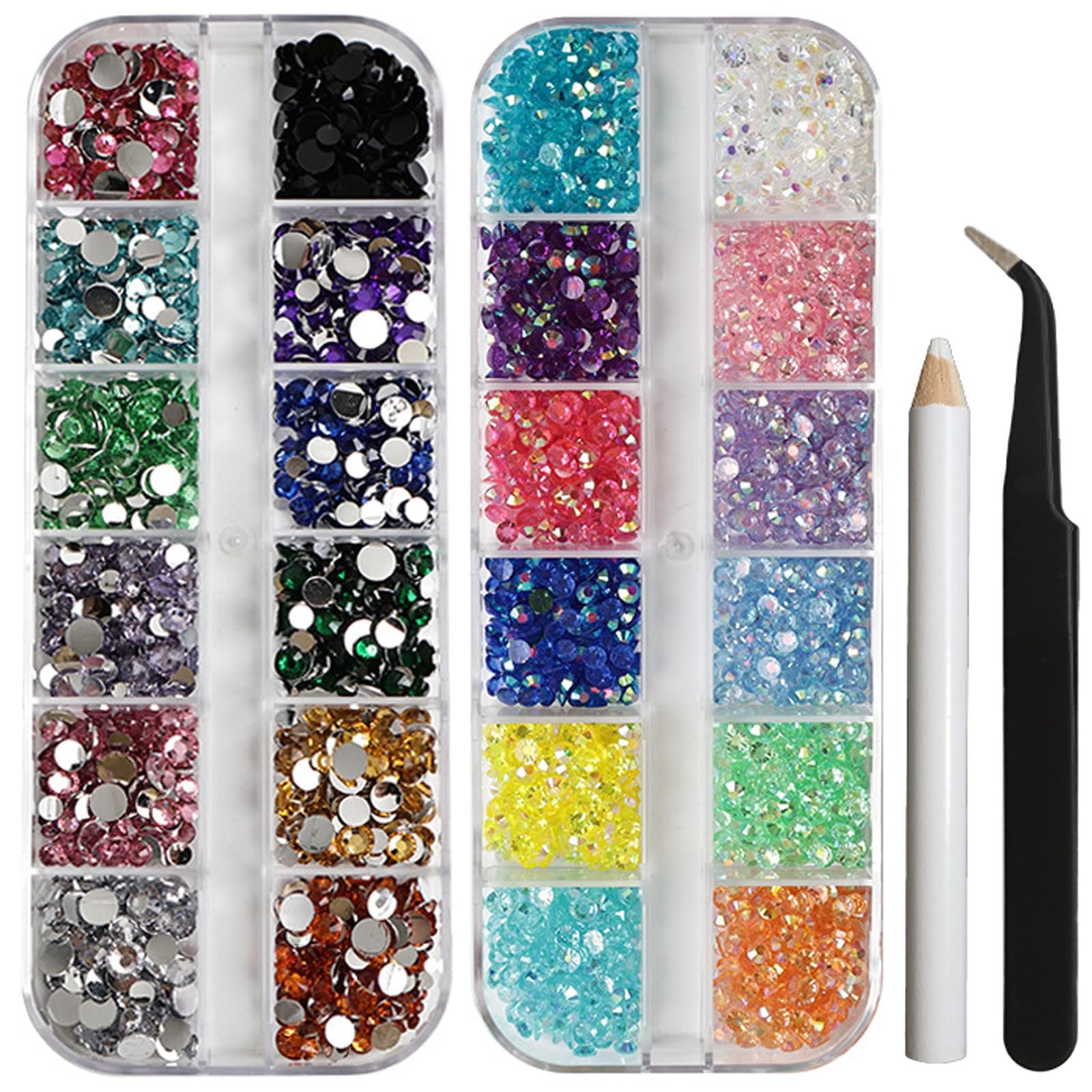 Стразы для ногтей Crystal Rhinestones Прозрачные круглые, фото №1