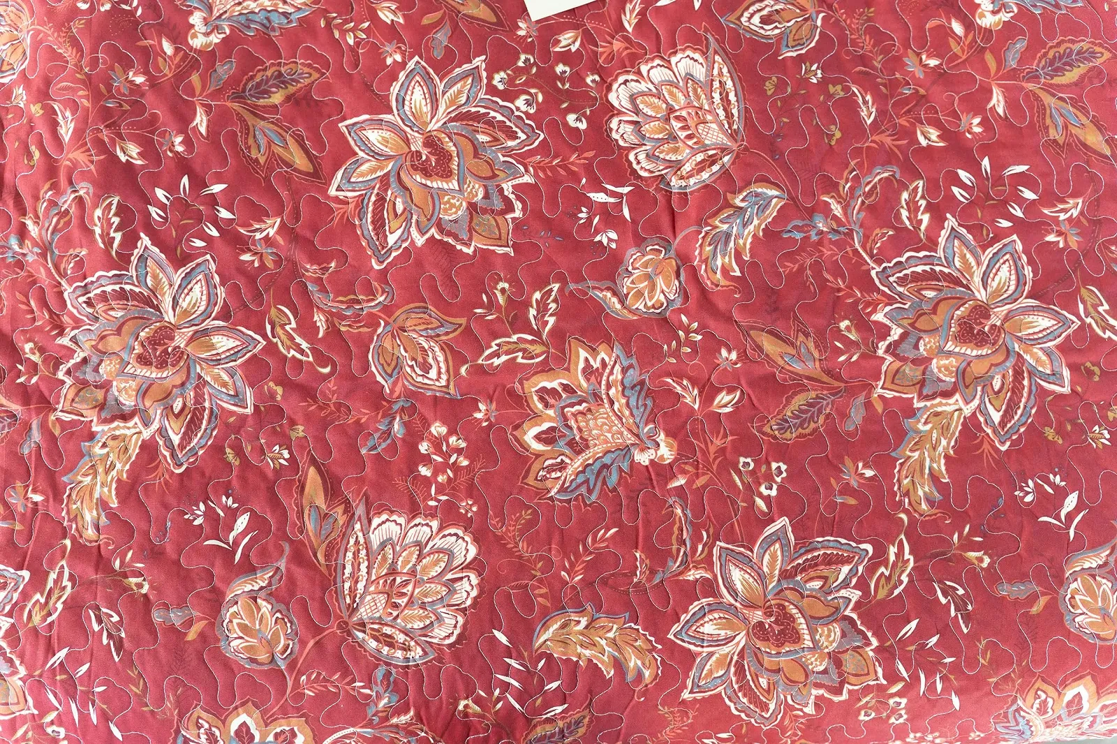 Покрывало лоскутное Autrefois Antibes Красный 230 x 250 см с 2 наволочками 65 x 65 см, фото №3