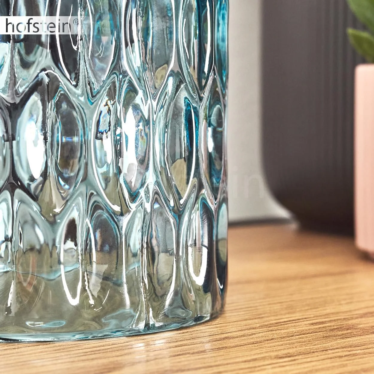 Настільна лампа Sonhim метал/скло Ø11 см 1 x E27 синя/чорна, фото №7