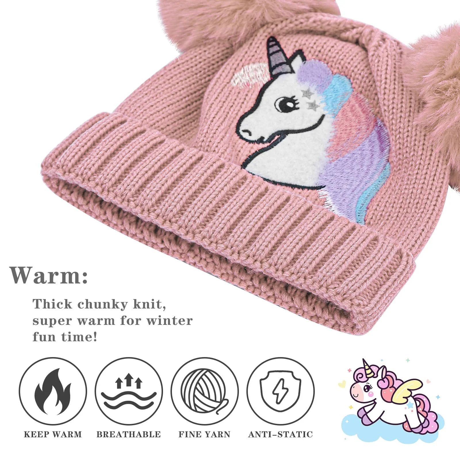 Зимняя шапка для девочек Mario, для малышей, фото №6