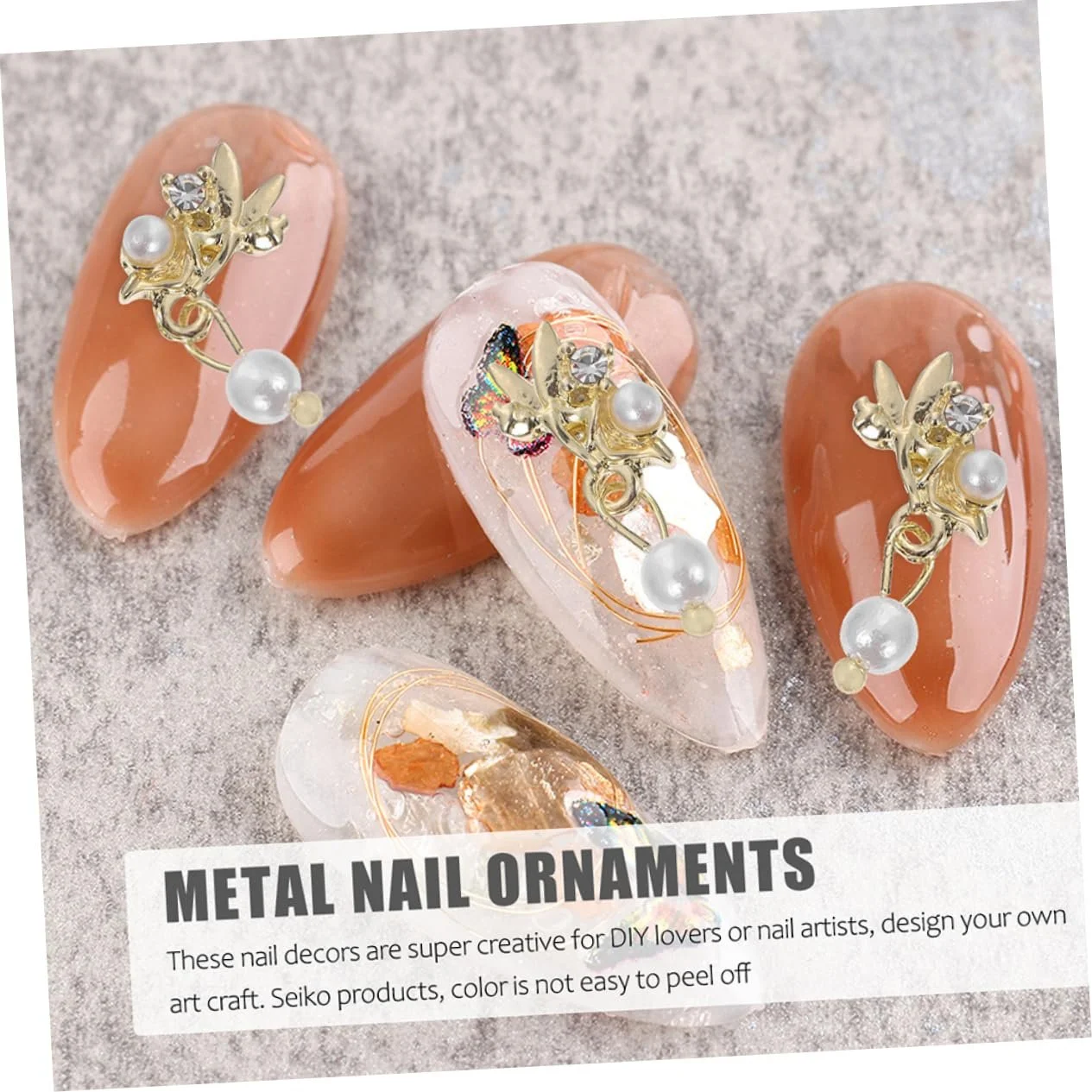 Украшения для ногтей, 12 шт, жемчуг, фото №4