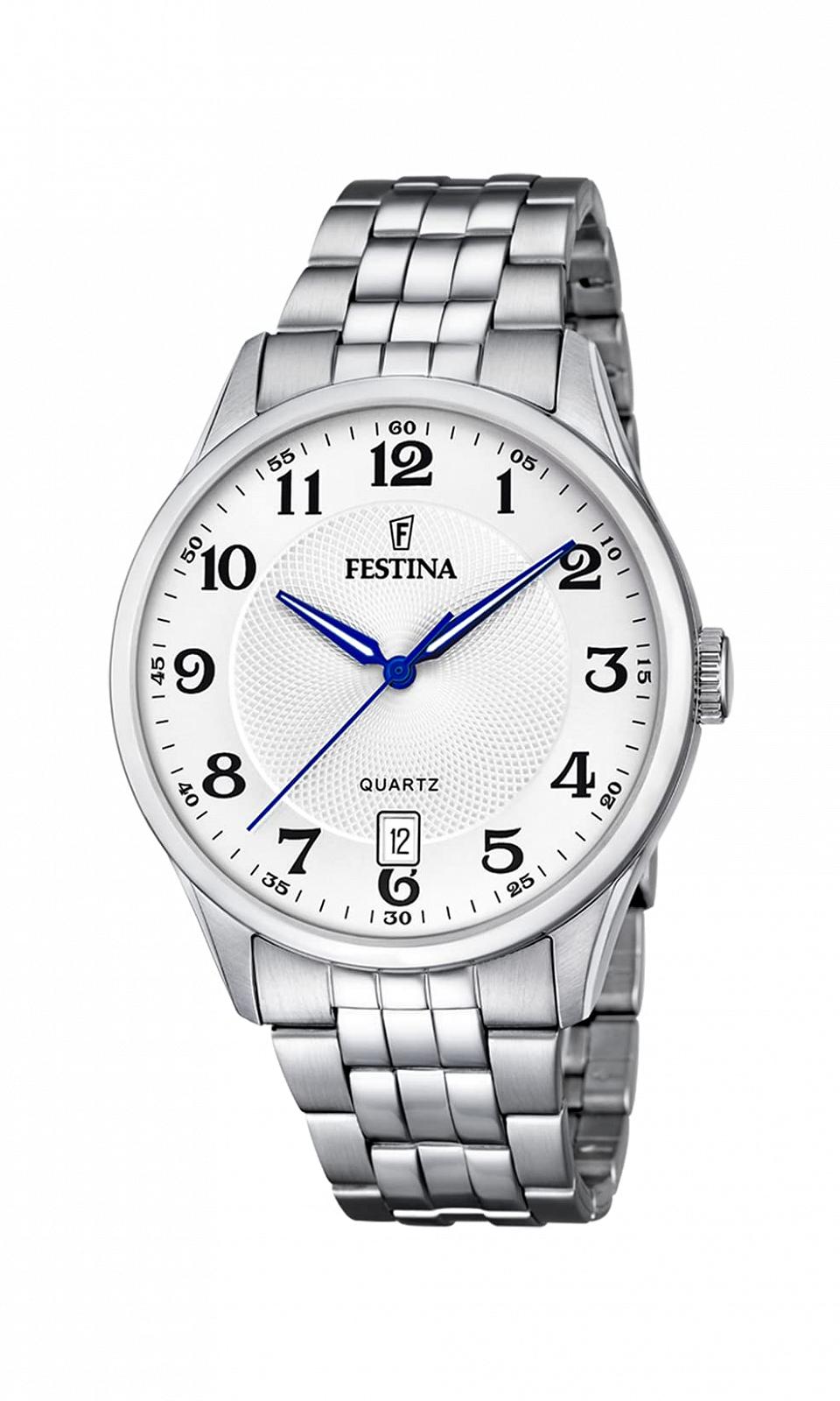 Чоловічий аналоговий годинник Festina F20425/1, кварцовий, з браслетом з нержавіючої сталі, сріблястий, браслет, фото №1