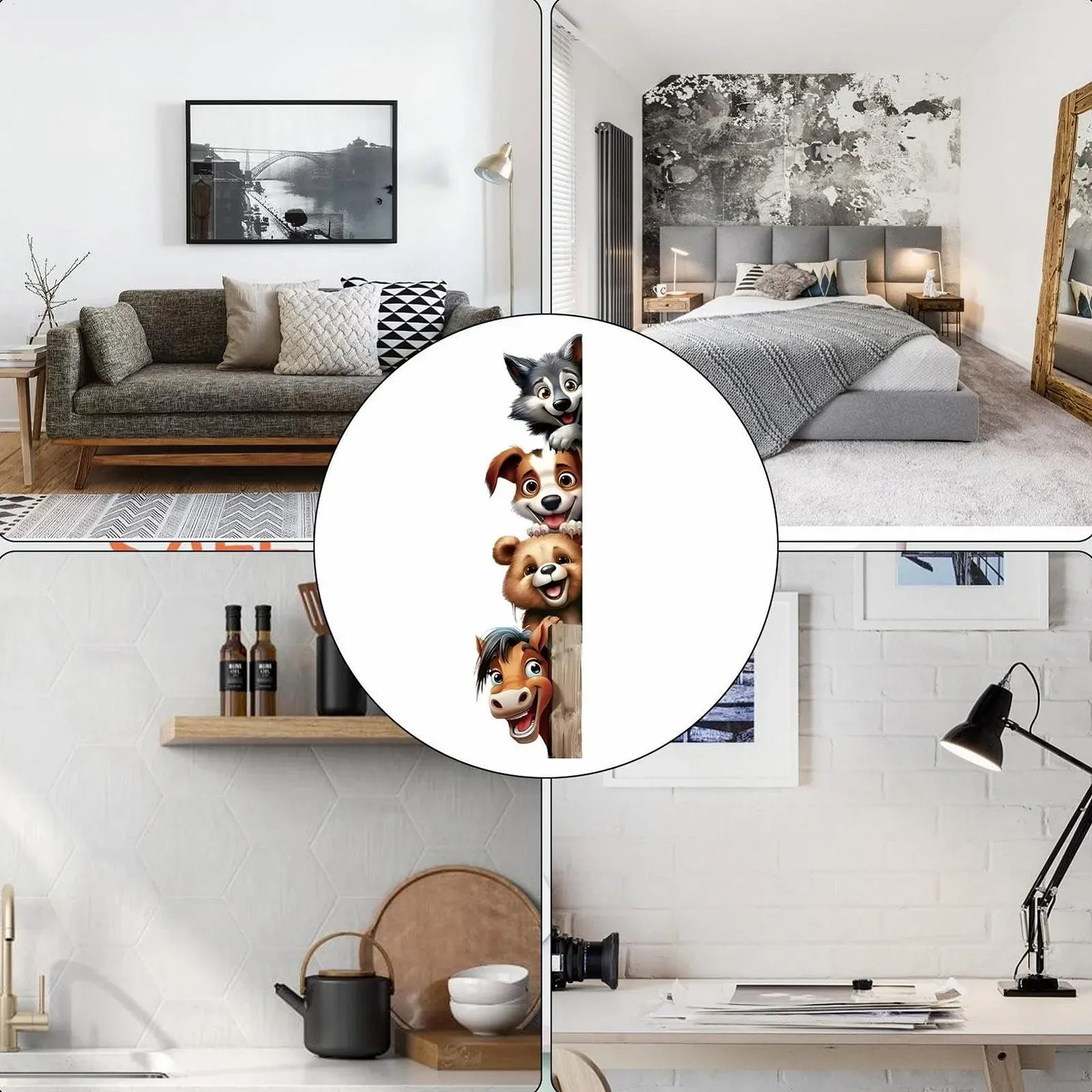 Наклейки на стіну Собаки самоклеючі 60 x 17 см, фото №4