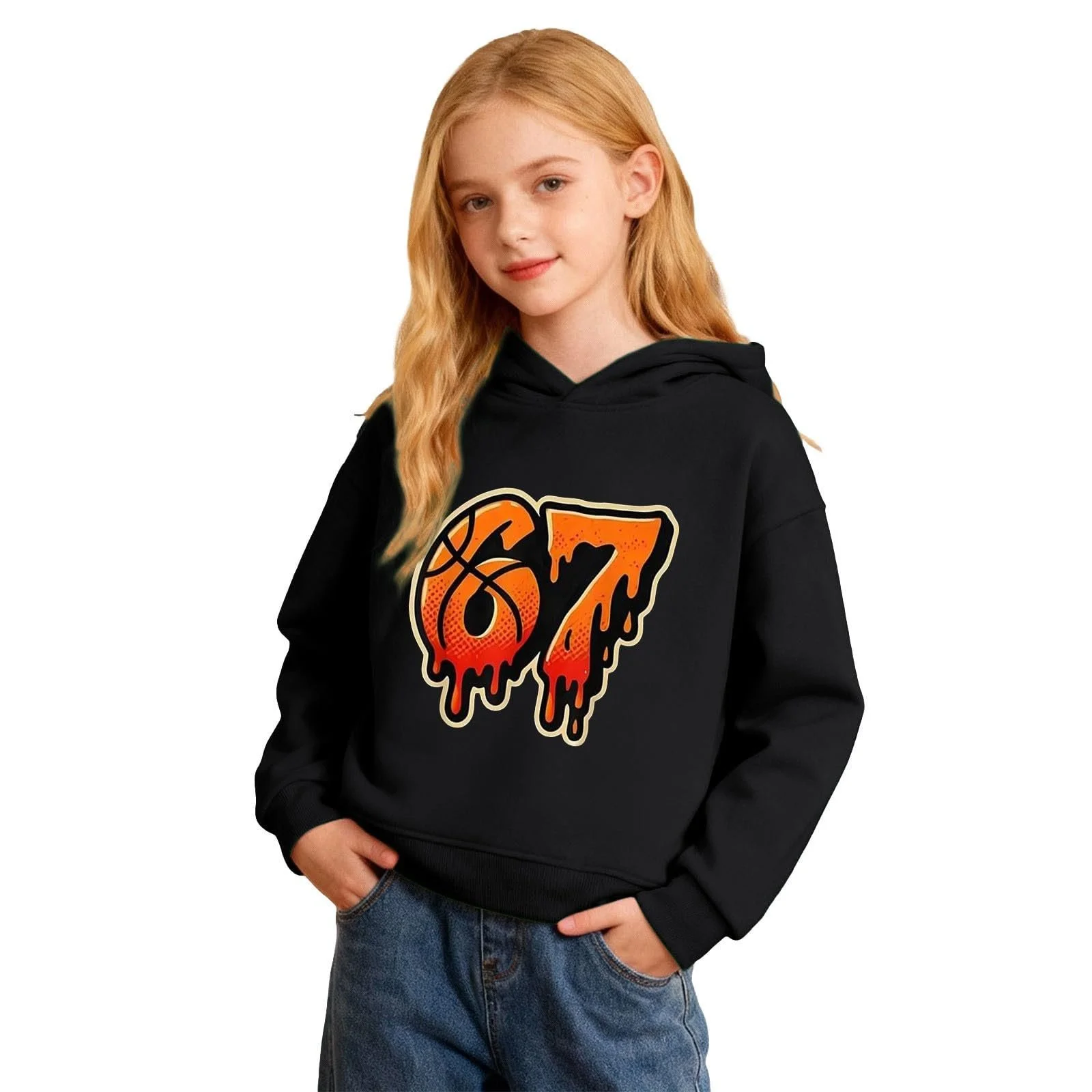 Худи Детский худи для мальчиков Свитшот для девочек Модный повседневный худи Зимний теплый Милый EIS 67 Принт Дышащий Удобный Свитер Флисовая кофта с длинными рукавами, фото №2