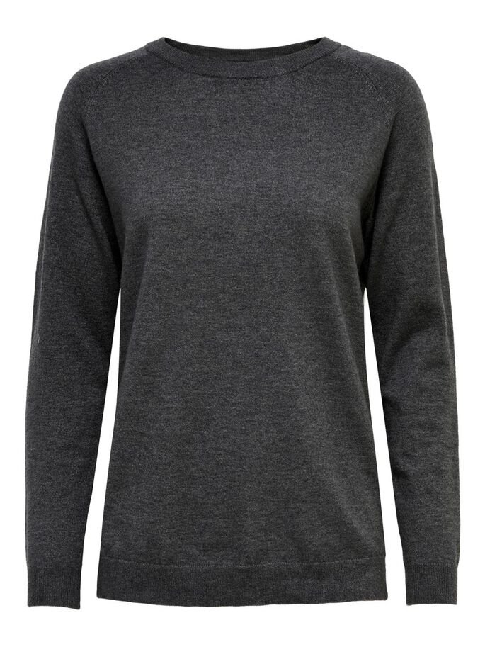 Пуловер ONLYOUNGER L/S PULLOVER KNT 15238340-Dark Grey Melange ONLY Темно-сірий XS, фото №3