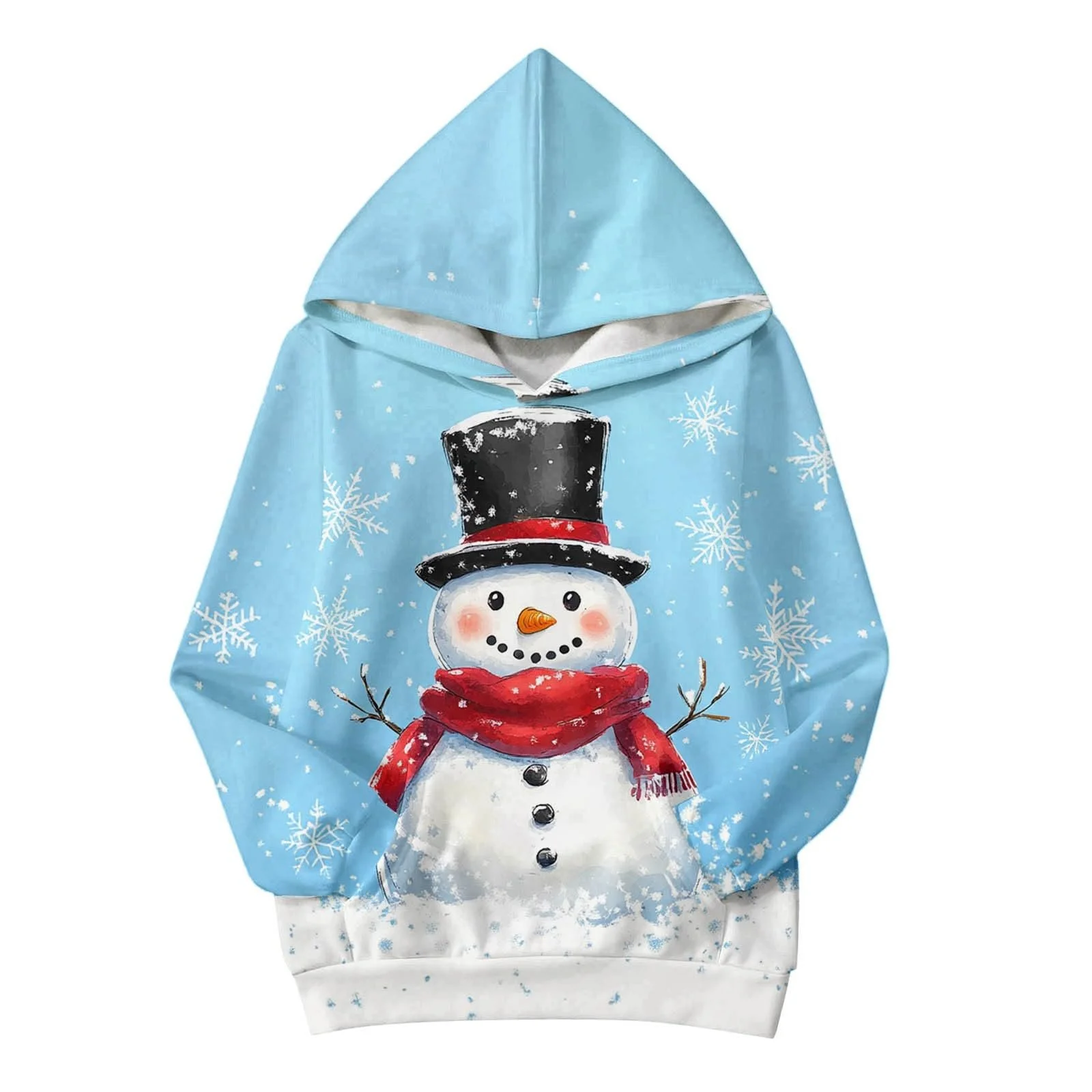 Рождественский Джемпер Толстовки для Девочек Графический Принт Пуловер Топы Длинный Рукав Повседневный Мягкий Пуловер, фото №2