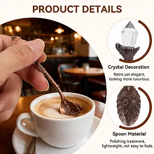 Ложка Кавова Вінтажний Набір 6 шт. Метал synthetic.ua - Фото 1