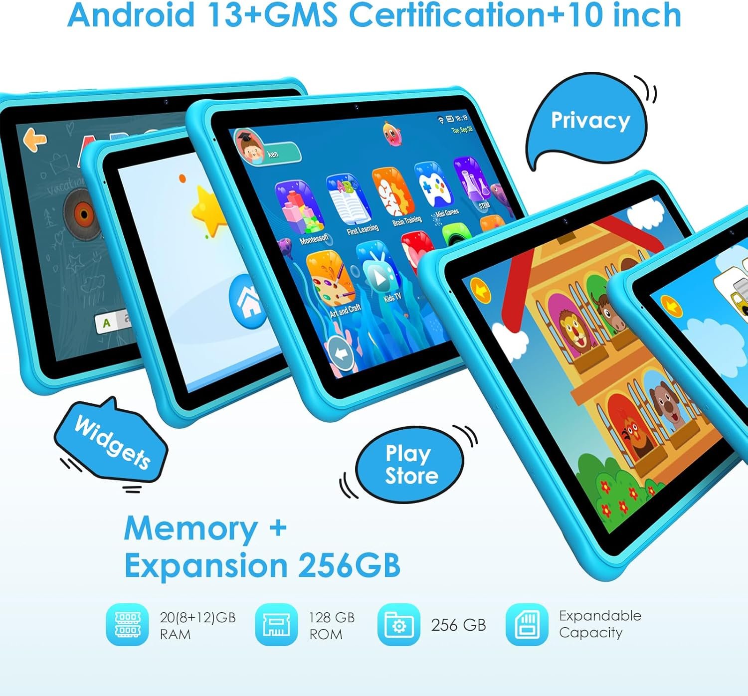 Планшет 10" Fastwd Y121 (8+12)/128 ГБ Android 13 6580 mAh Рожевий, фото №2