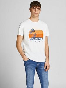 Футболка JJPALM TEE SS 12200243-Cloud Dancer-Fit:Standard Fit Jack&Jones Білий XL - Фото 1