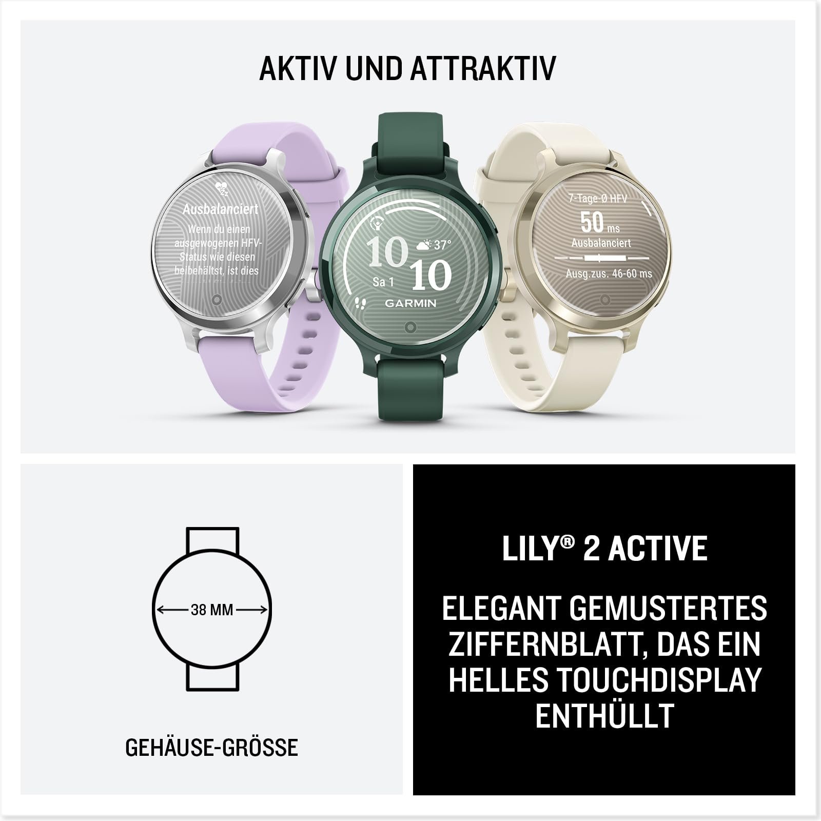 Смарт-часы Garmin Lily 2 Active, 1-дюймовый дисплей, монитор сердечного ритма, GPS, фото №7