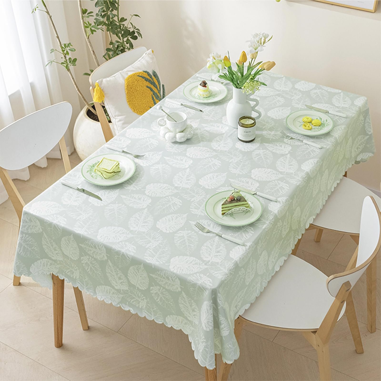 Скатерть meioro Polyester Lotus Effect прямоугольная 120 x 160 см водонепроницаемая, фото №6