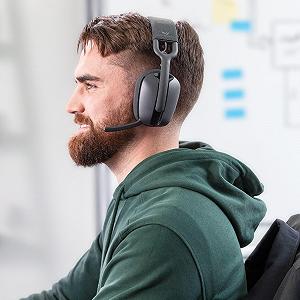 Навушники Logitech Zone Vibe 125 Бездротові з мікрофоном з шумопоглинанням Bluetooth USB-A - Графітові synthetic.ua - Фото 1