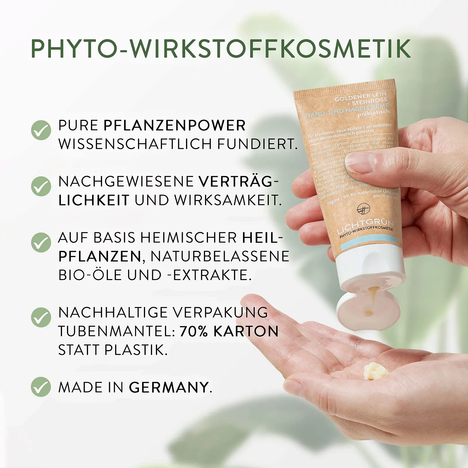Крем для рук та нігтів Prebiotic Light Green 50 мл, фото №5 Крем для рук та нігтів Prebiotic Light Green 50 мл, фото №5