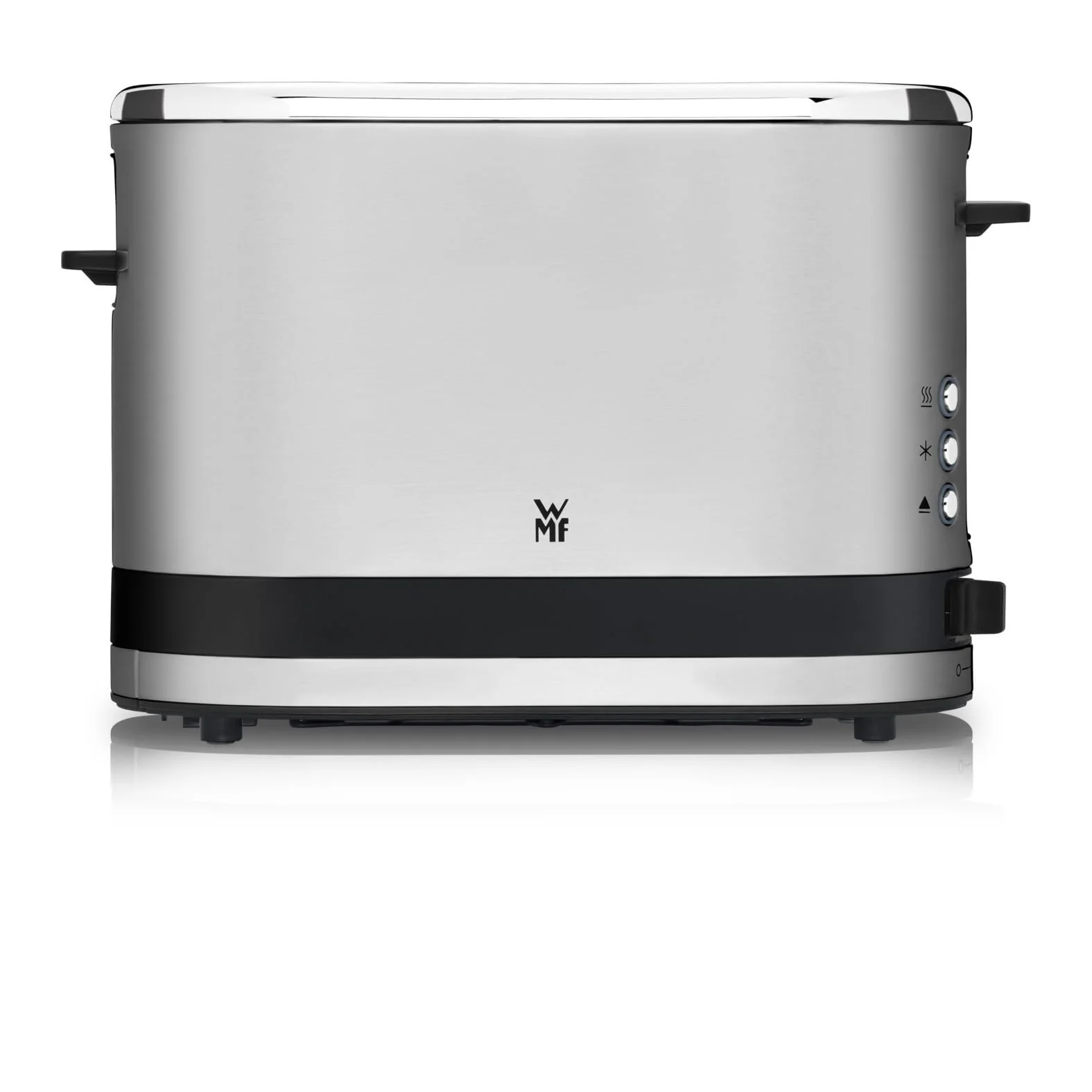 Тостер WMF K":u00dcCHENminis 1-скибочний з довгим слотом XXl-Toast, насадка для булочок, 7 рівнів підсмажування, захист від перегріву, 600 Вт, матова нержавіюча сталь, фото №2