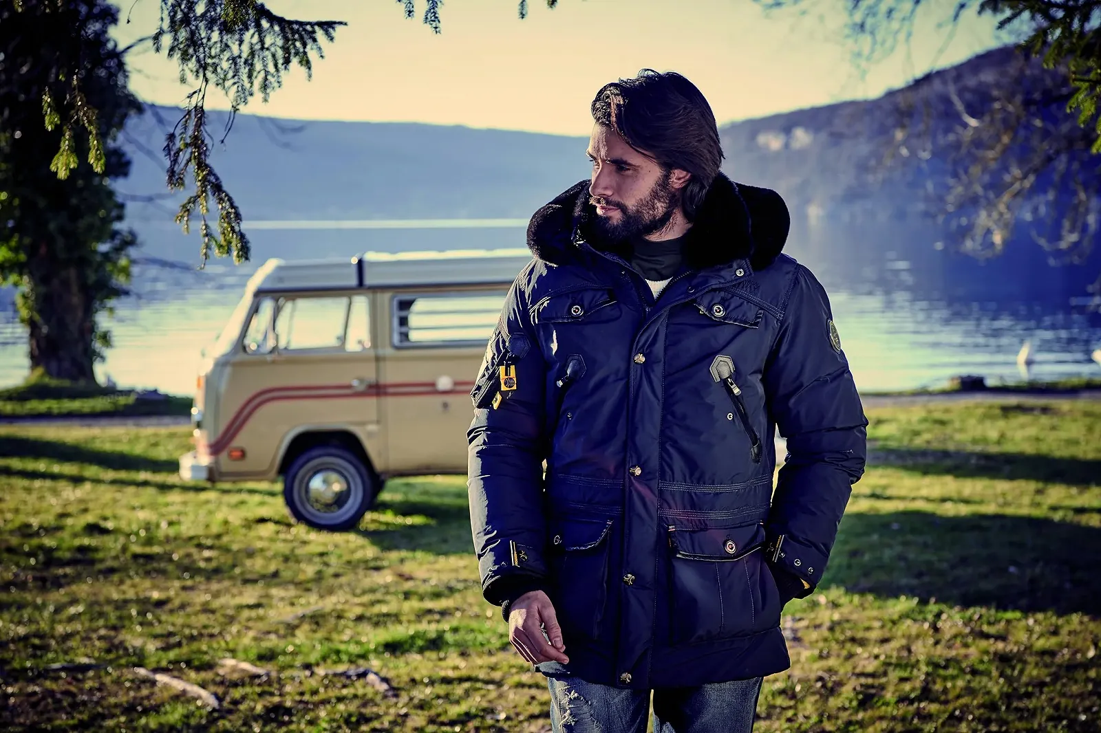 Зимове пальто Geographical Norway Acore Штучна шкіра Багато кишень На підкладці, фото №7