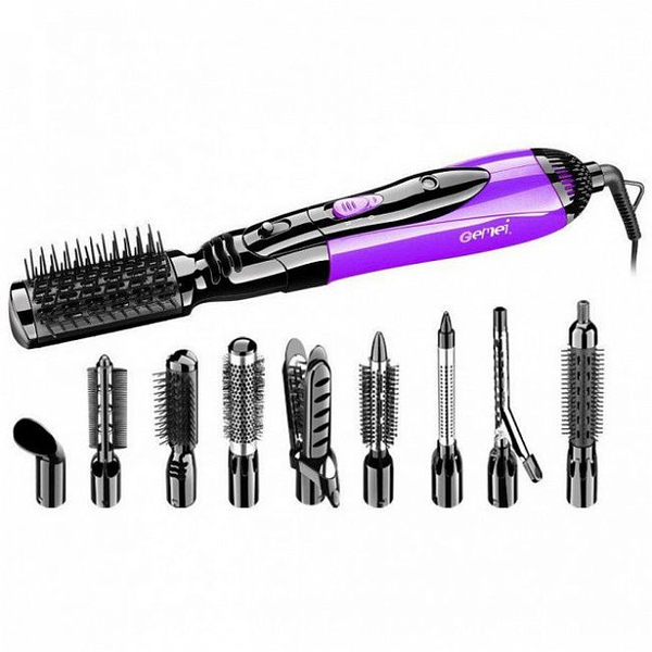 Воздушный фен стайлер для волос 10 в 1 Gemei GM-4835 Фиолетовый, фото №1 Воздушный фен стайлер для волос 10 в 1 Gemei GM-4835 Фиолетовый, фото №1