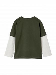 Кофта Vertbaudet з подвійними рукавами для хлопчиків synthetic.ua - Фото 1