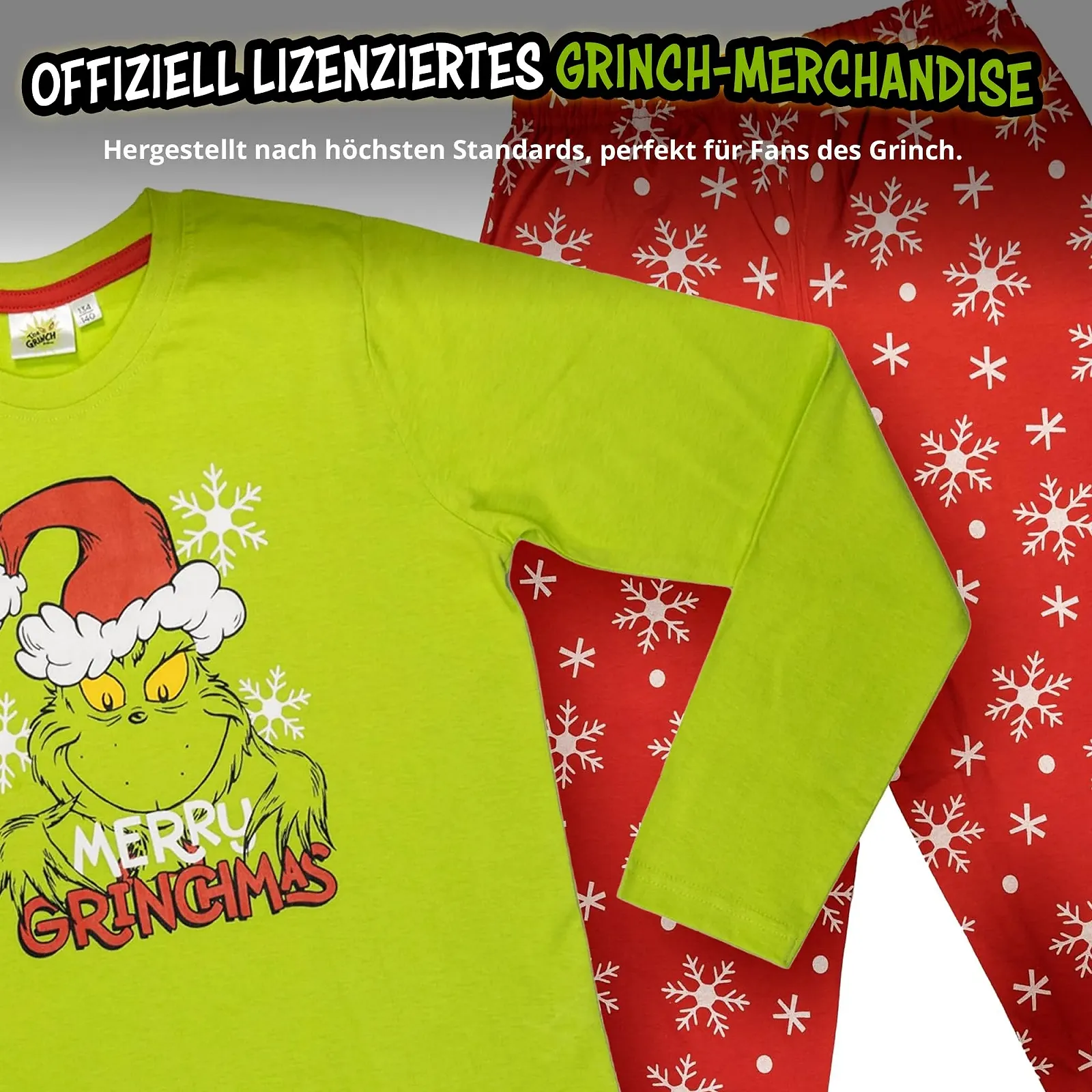 Піжама United Labels Grinch для хлопчиків Зелений Червоний, фото №6