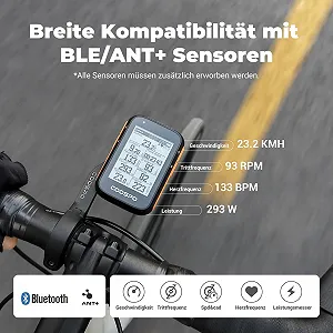 Велокомпьютер COOSPO BC200 GPS Bluetooth 5.0 ANT+ IP67 2.4 дюйма LCD synthetic.ua - Фото 1