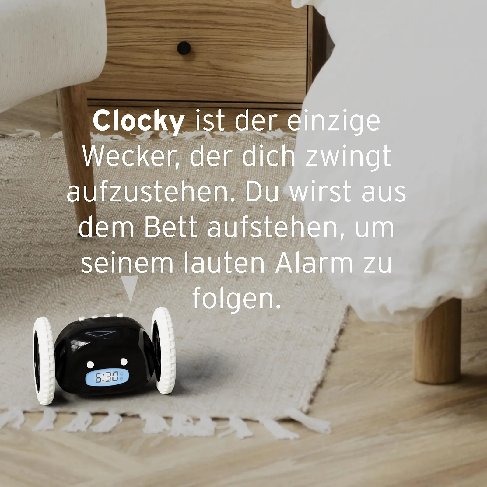 Будильник на колесах Clocky The Original, фото №3