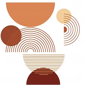 Наклейка на стіну SUPERDANT вінілова в стилі бохо геометрична 29x90 см - Фото 1