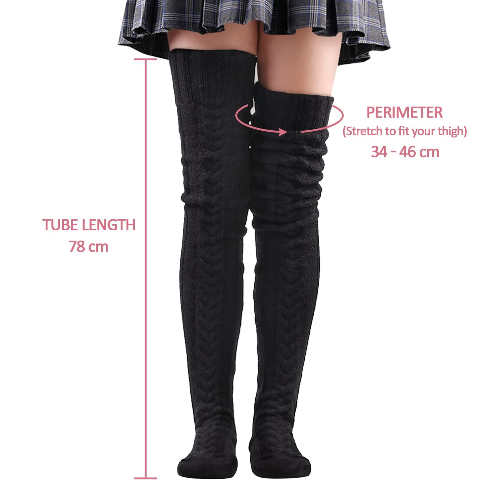 Гольфы LittleForBig чулки ботфорты выше колена вязаные 105 см, фото №3