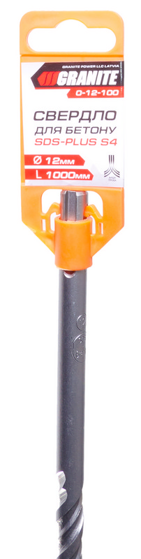 Свердло для бетону GRANITE SDS-PLUS S4 12х1000 мм 0-12-100, фото №2