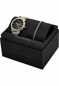 Чоловічий годинник Armani Exchange Silver Tone, кварцовий хронограф, корпус 44 мм, браслет з нержавіючої сталі synthetic.ua - Фото 1