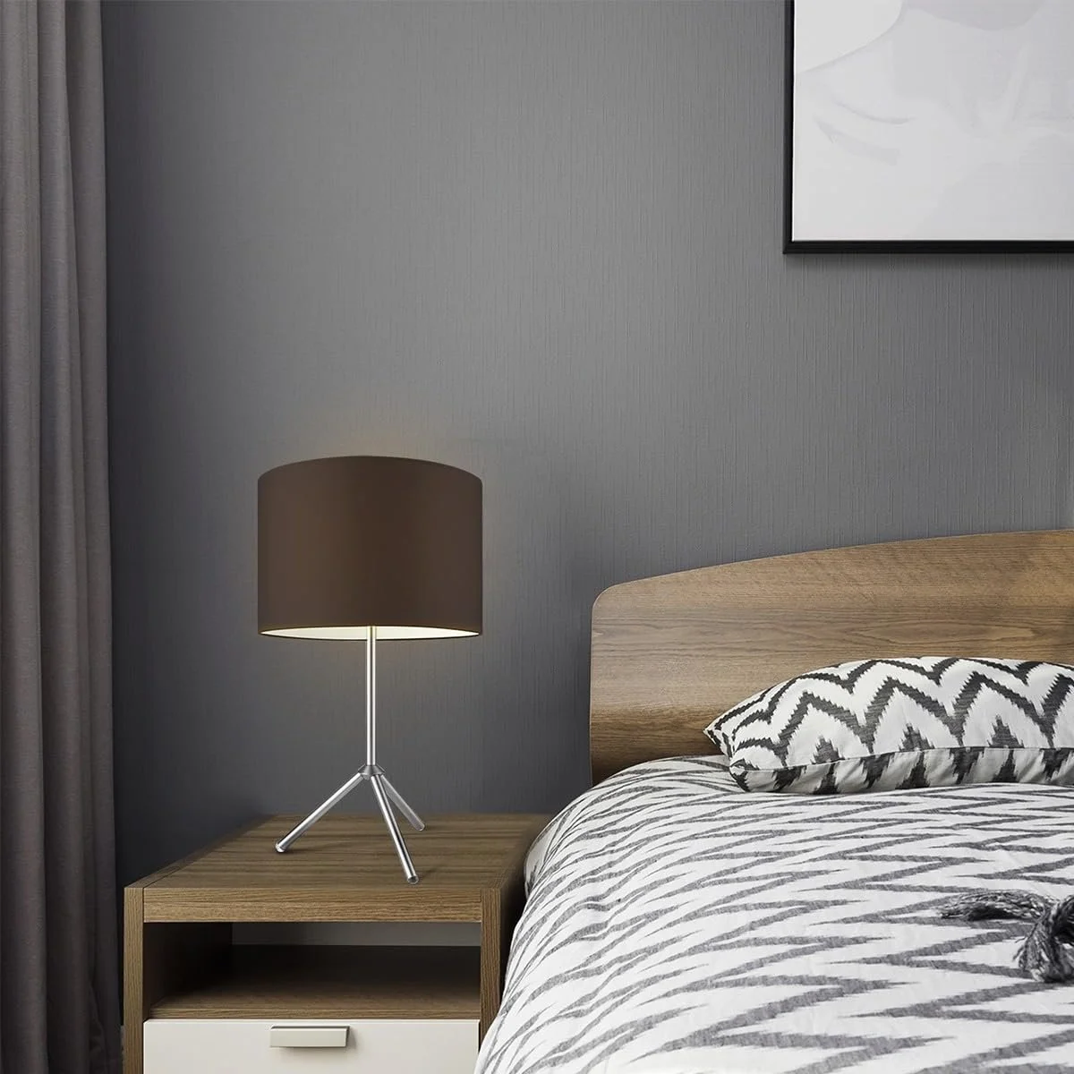 Основа для настільної лампи Home Sweet Home Karma 27/27/16 см Матова сталь E27, фото №2