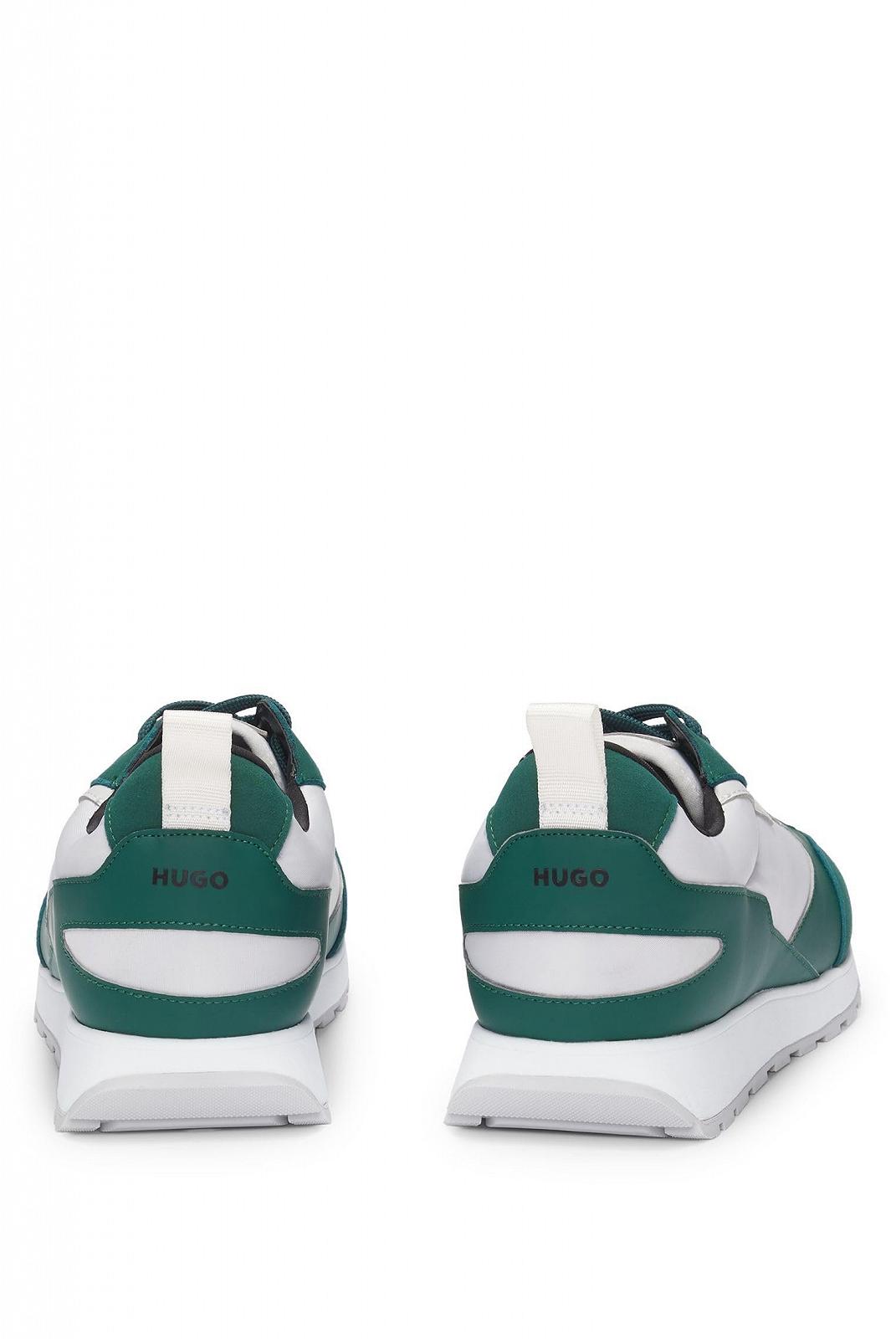 Кроссовки HUGO Icelin Runn из разных материалов с логотипом, фото №5