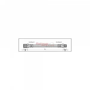 Гальмівний шланг METZGER 4115148 для ROVER, передня вісь зліва, передня вісь справа - Фото 1