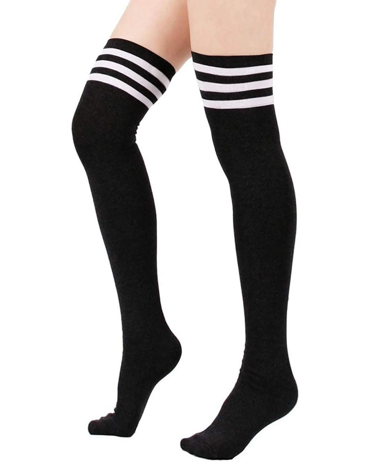 Жіночі гольфи в смужку вище коліна (1 пара), фото №1