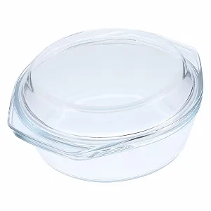 Форма для запікання Sosoport скляна з кришкою для мікрохвильової печі та духовки - Фото 1