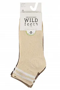 Шкарпетки Wildfeet Жіночі Середні Трикотажні в рубчик - 3 пари synthetic.ua - Фото 1