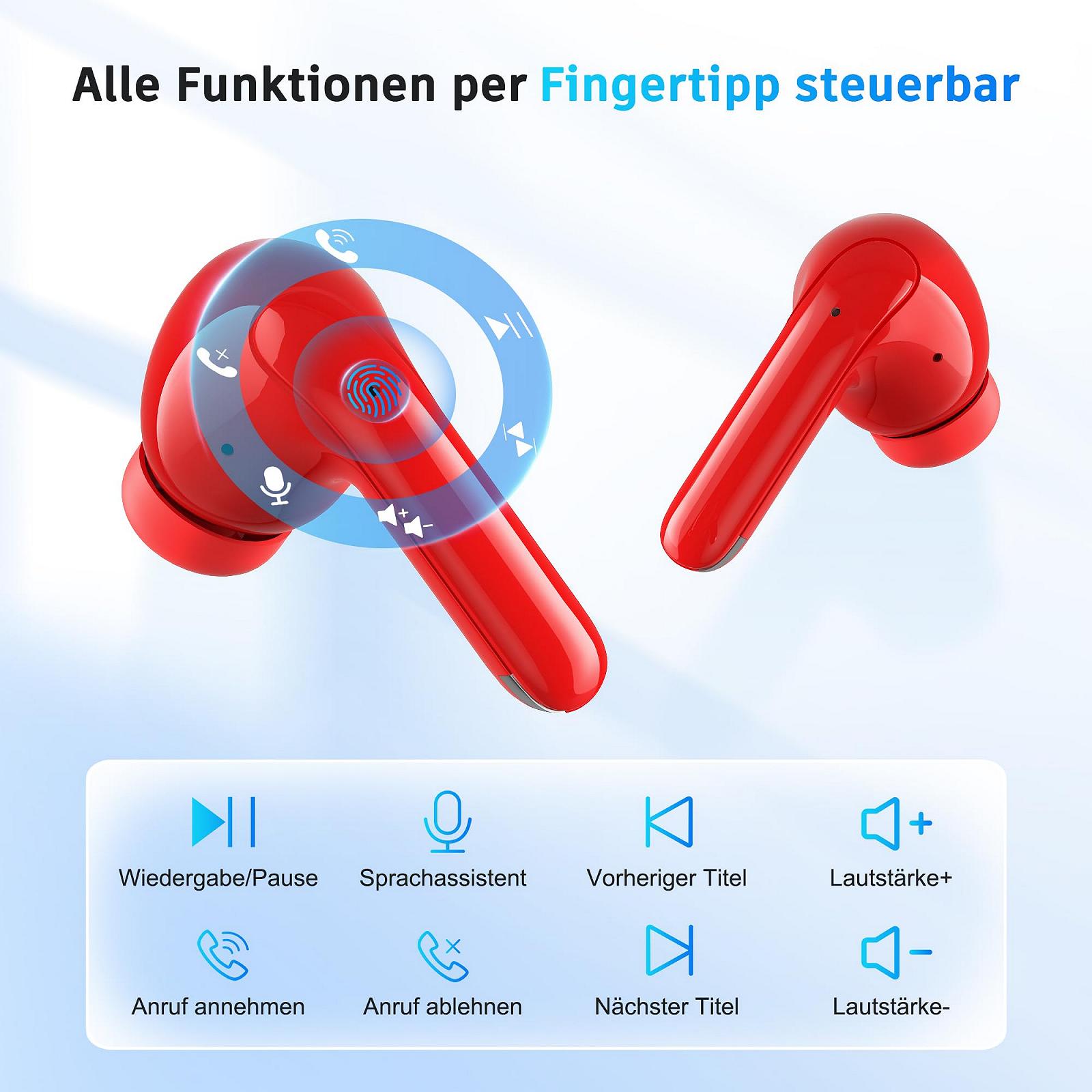 Навушники SONRU Soundcore Внутрішньовушні Bluetooth 5.3 ENC Червоні, фото №4