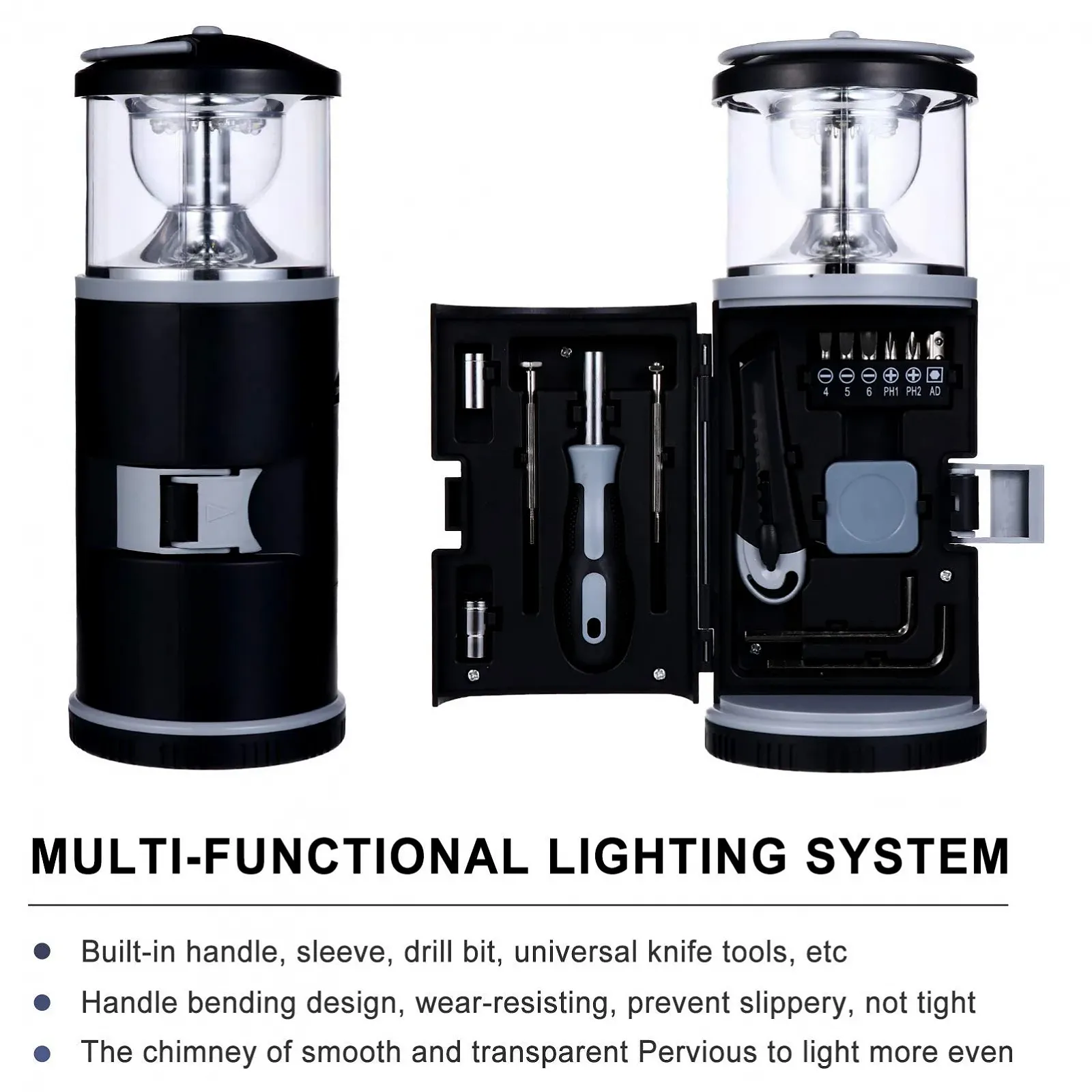 Ліхтар Besportble для кемпінгу ергономічний з викруткою для походів багатоцільовий, фото №8