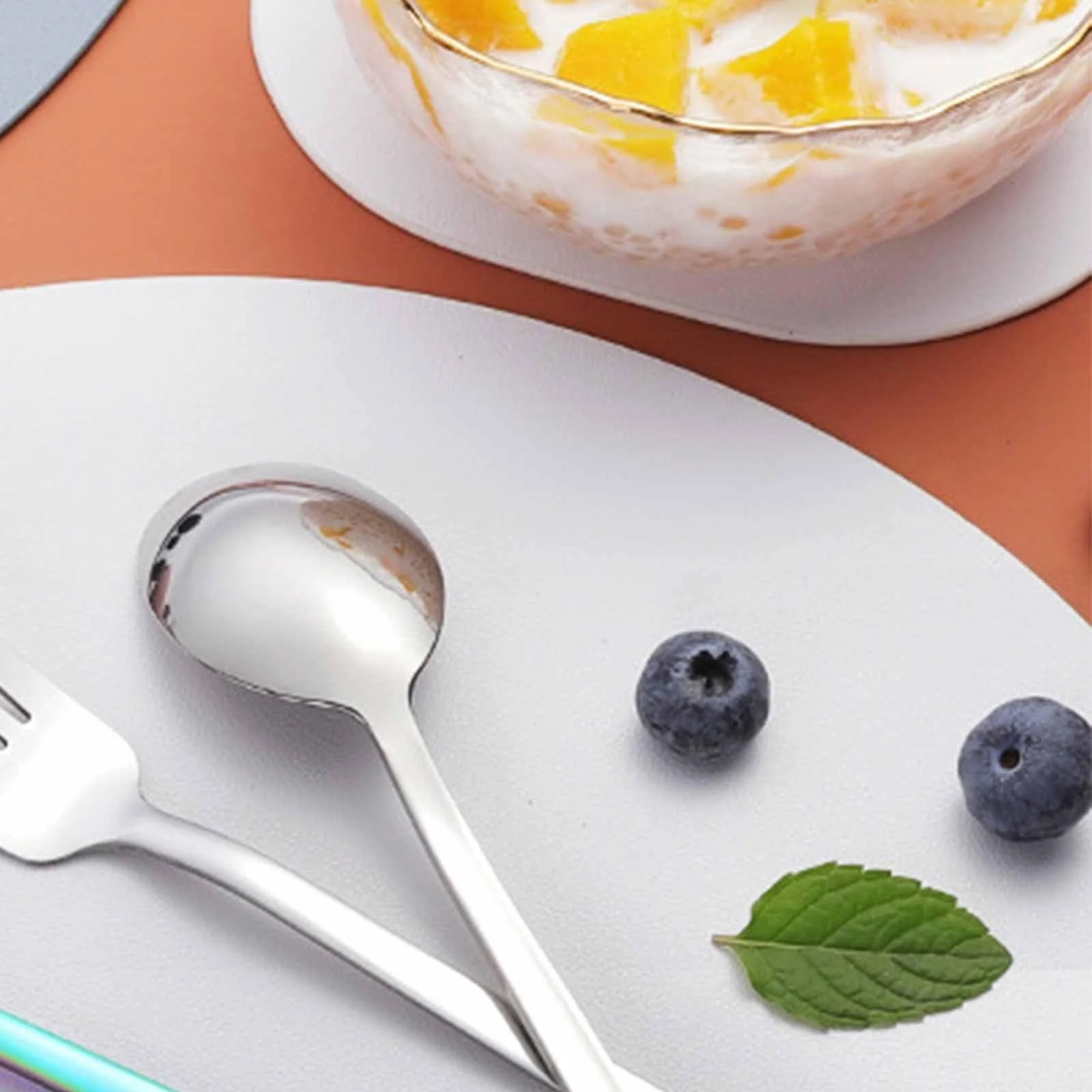 Ложка чайна з довгою ручкою з нержавіючої сталі 18/10 Полірована для морозива (2 шт.), фото №6