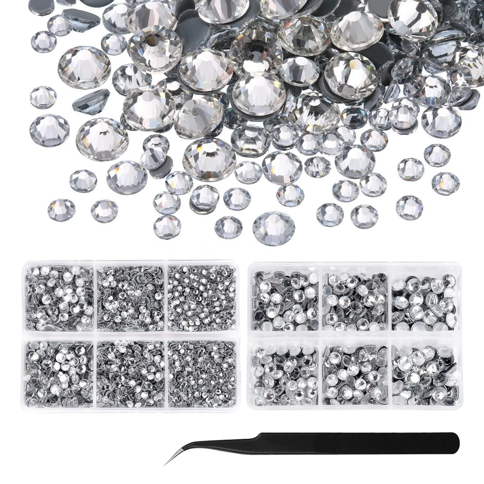 Стразы Прозрачные Плоские 6500шт, фото №1