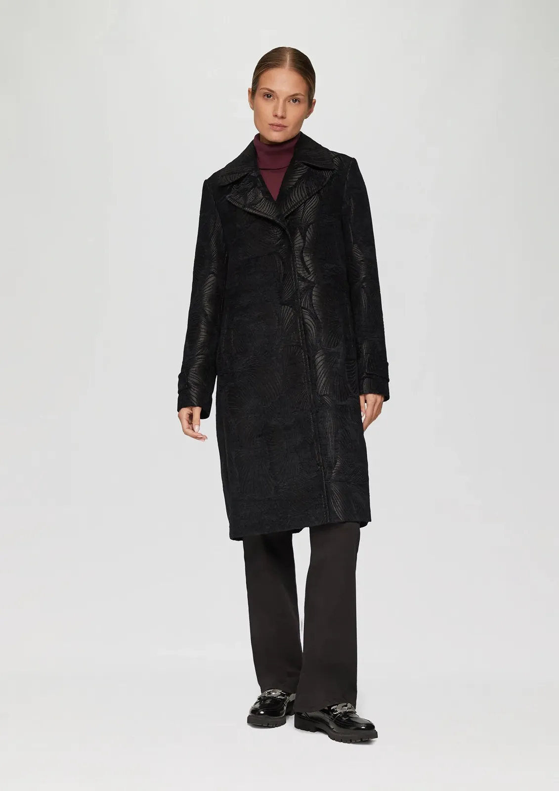 Пальто s.Oliver BLACK LABEL Елегантний жакардовий, фото №3 Пальто s.Oliver BLACK LABEL Елегантний жакардовий, фото №3