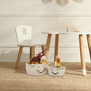 Комплект корзин для хранения, 3 шт. Relaxdays Мышка Белый/Черный synthetic.ua - Фото 1