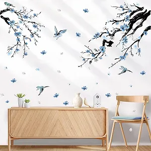 Наклейка на стіну milaosk Flowers Синій - Фото 1