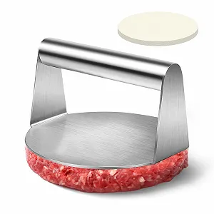Пресс для бургеров Burger Smasher Round Stainless Steel 14 см с бумагой 100 шт - Фото 1
